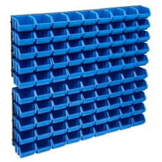 shumee 96dílná sada skladovacích zásobníků nástěnné panely modročerná