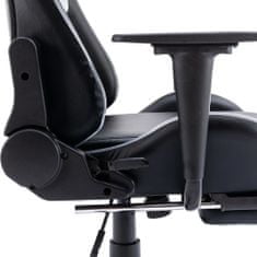 Greatstore Herní židle s podnožkou a LED podsvícením umělá kůže