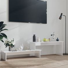 Greatstore TV stolek bílý s vysokým leskem 180 x 30 x 43 cm dřevotříska