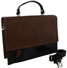 MH Bijoux dámská taška přes rameno, 28 x 21 cm, černá / hnědá