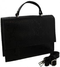 TWM dámská taška přes rameno 28 x 21 x 5 cm kožená černá 2-dílná