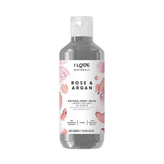 I Love Cosmetics Hydratační sprchový gel Naturals Rose & Argan (Body Wash) 500 ml