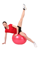 Unison  Gymnastický relaxační míč gym ball 55 cm červený