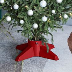 Greatstore Stojan na vánoční stromek červený 55,5 x 55,5 x 15 cm