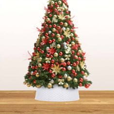 Greatstore Podložka pod vánoční stromek bílá Ø 65 x 19,5 cm