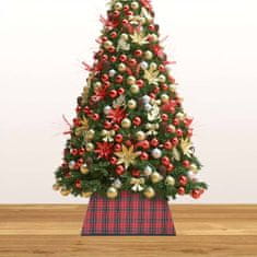 Greatstore Podložka pod vánoční stromek červená a černá 48 x 48 x 25 cm