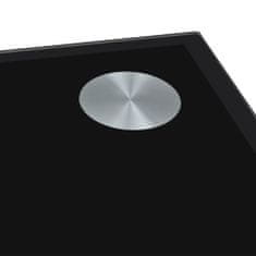 Greatstore Jídelní stůl s černou skleněnou deskou