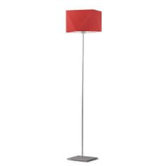 LYSNE.PL Moderní stojací lampa ANKARA kartáčovaná ocel rám, červená