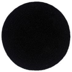Vidaxl Prostírání 6 ks černé 38 cm kulaté bavlna