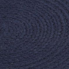 Greatstore Prostírání 6 ks námořnická modrá 38 cm kulaté bavlna