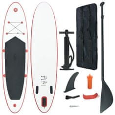Greatstore Nafukovací Stand Up paddleboard (SUP) červeno-bílý