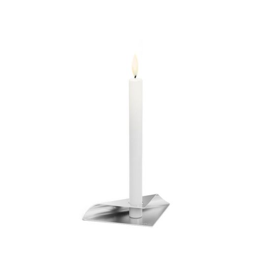 Hofats Square Candle, designový svícen - stříbrný