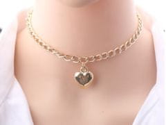 Lovrin Pozlacený náhrdelník s velkým srdcem choker