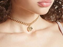 Lovrin Pozlacený náhrdelník s velkým srdcem choker