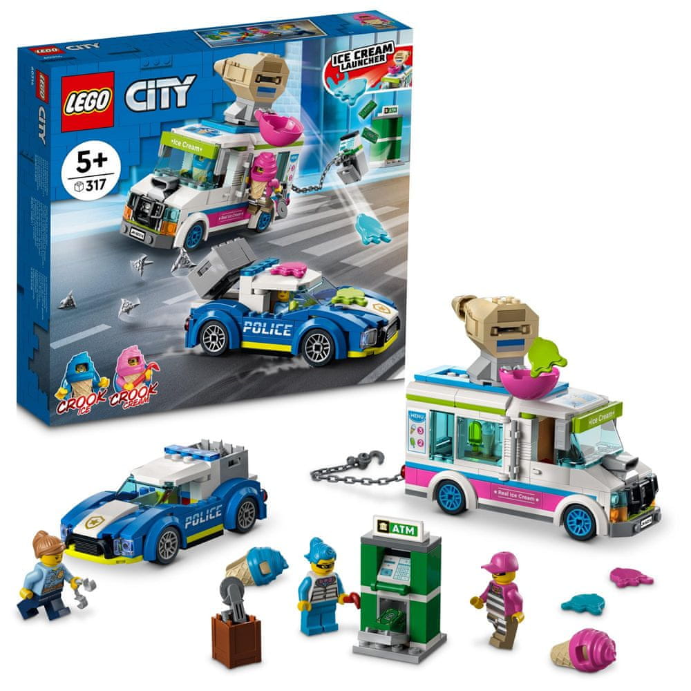 Levně LEGO City 60314 Policejní honička se zmrzlinářským vozem