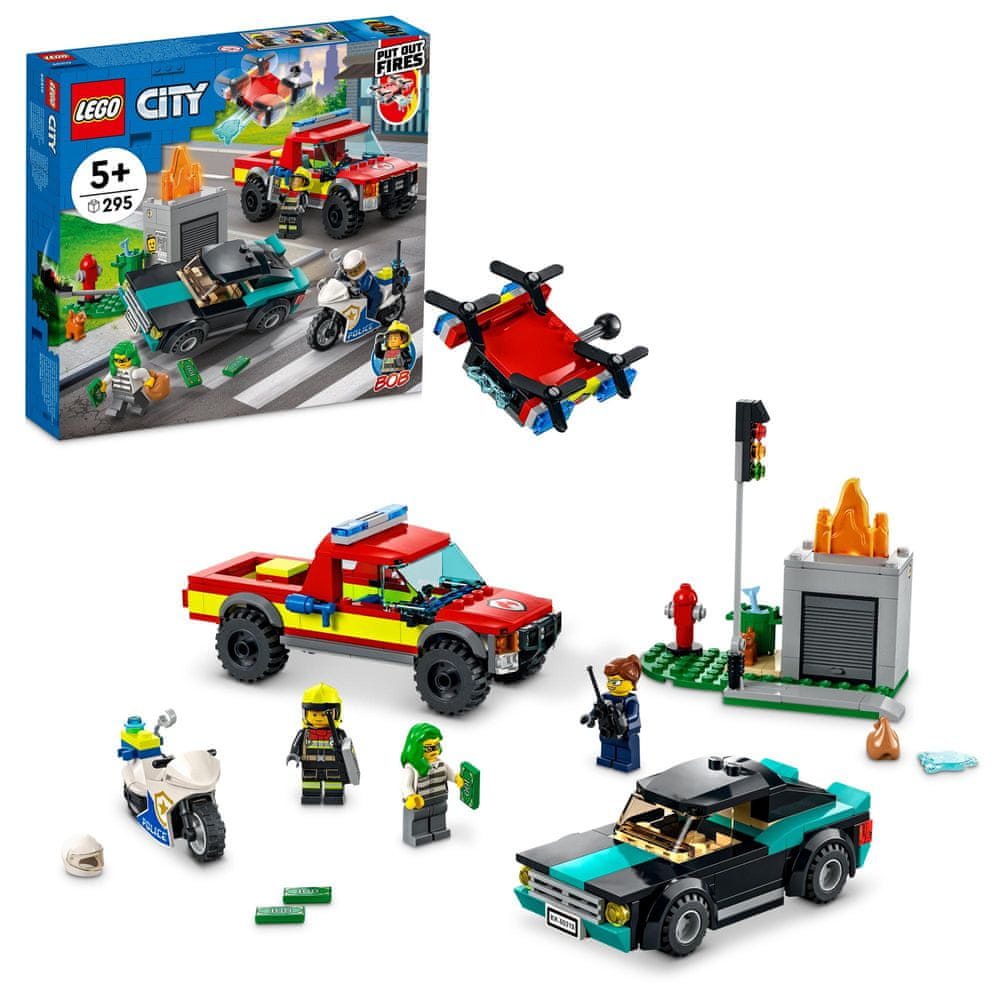 Levně LEGO City 60319 Hasiči a policejní honička