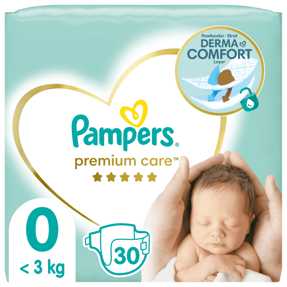 Levně Pampers Pleny Premium Care 0 Newborn (do 3kg) 30ks