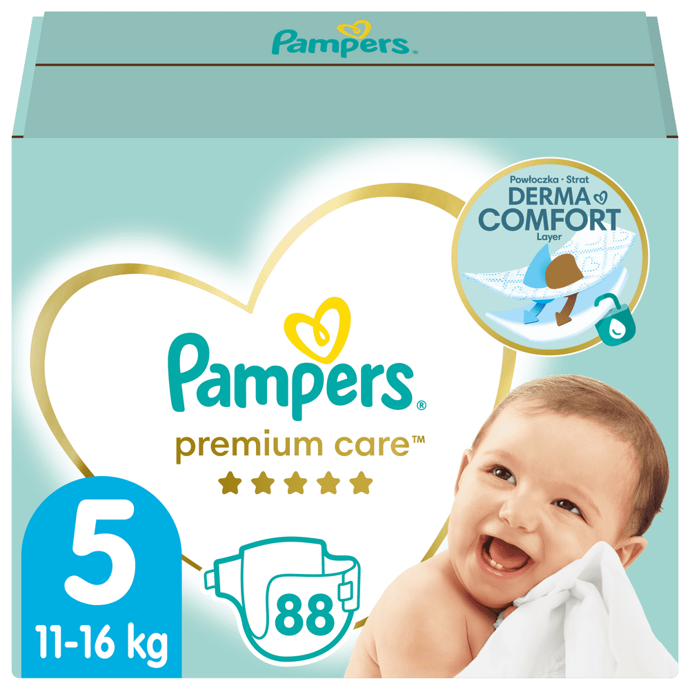 Levně Pampers Premium Care, Velikost 5 88ks, 11kg-16kg