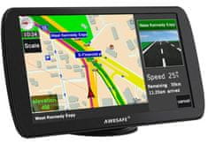 Awesafe 9" GPS navigace TRUCK do kamionu iGO Primo EU 2021