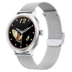 NEOGO SweetWatch S9, chytré hodinky, stříbrné/kovové