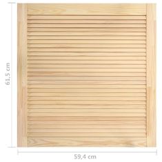 Vidaxl Lamelové dveře masivní borové dřevo 61,5 x 59,4 cm