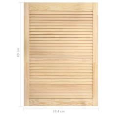 Vidaxl Lamelové dveře 2 ks masivní borové dřevo 69 x 39,4 cm
