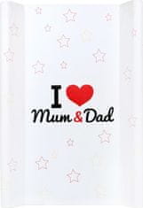 NEW BABY Přebalovací nástavec I love Mum and Dad bílý 50x70cm