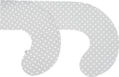 NEW BABY Povlak na kojící polštář ve tvaru C XL šedý s puntíky