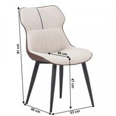 ATAN Jídelní židle OSTELA - béžová/hnědá