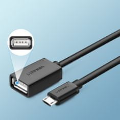 Ugreen US133 OTG adaptér USB / micro USB F/M, černý