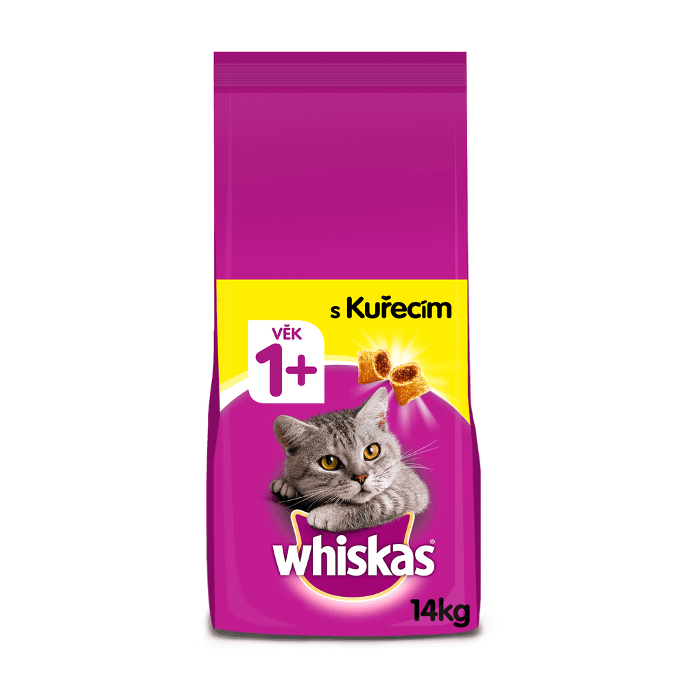 Whiskas granule kuřecí pro dospělé kočky 14kg