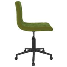 Vidaxl Otočná kancelářská židle světle zelená samet