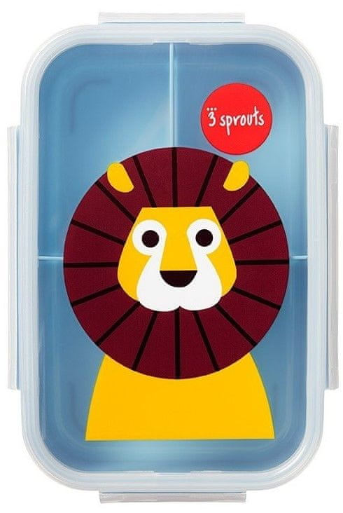 Levně 3sprouts Krabička na jídlo Bento Lion Blue