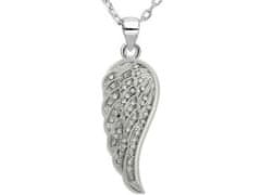 Lovrin Postříbřený náhrdelník křídlech s kubickou zirkonií