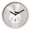 Lovely Bunny, dětské nástěnné hodiny, průměr 25 cm, tichý chod