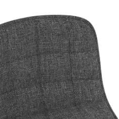 Greatstore Otočná jídelní židle tmavě šedá textil
