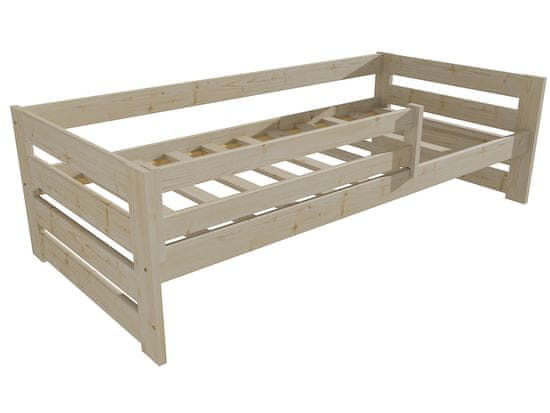 Vomaks Dětská postel DP 025 se zábranou Rozměr: 80 x 200 cm, Barva: surové dřevo