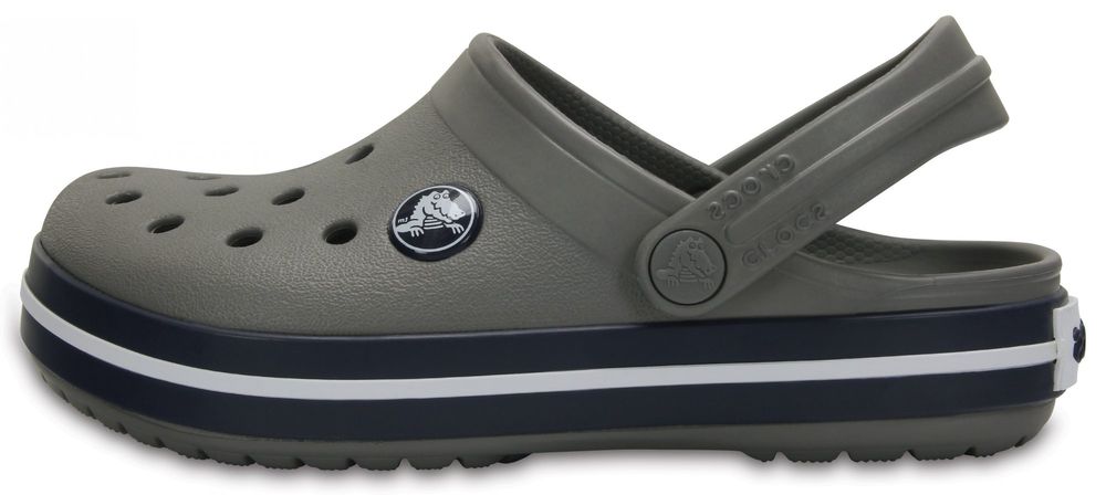 Crocs dětské pantofle Crocband Clog Smoke/Navy 207005-05H/207006-05H tmavě šedá 28/29
