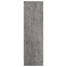 Greatstore Botník se 2 dvířky betonově šedý 59 x 24 x 74 cm dřevotříska