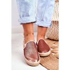 Big Star Dámské espadrilky s pletenou podrážkou Pink velikost 38