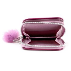 Top Model Peněženka , Talita, vínová, růžové třpytky, s přívěskem, 0411530_A