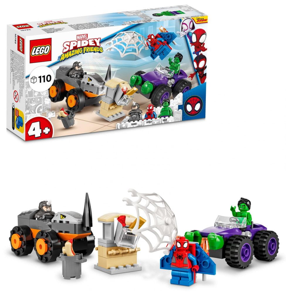 Levně LEGO Marvel 10782 Hulk vs. Rhino – souboj džípů