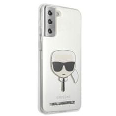 Karl Lagerfeld KLHCS21MKTR hard silikonové pouzdro Samsung Galaxy S21 PLUS 5G transparent Karl`s head