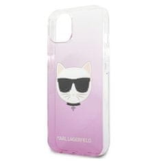 Karl Lagerfeld KLHCP13MCTRP hard silikonové pouzdro iPhone 13 6.1" pink Choupette Head