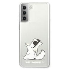 Karl Lagerfeld KLHCS21MCFNRC hard silikonové pouzdro Samsung Galaxy S21 PLUS 5G transparent Choupette fun