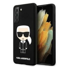 Karl Lagerfeld KLHCS21MSLFKBK hard silikonové pouzdro Samsung Galaxy S21 PLUS 5G black silicone Iconic