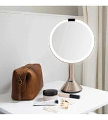 Simplehuman Kosmetické zrcátko Sensor Touch, DUAL LED osvětlení, 5x, dobíjecí, Rose Gold