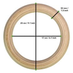 Tunturi Gymnastické kruhy dřevěné TUNTURI Wooden Gym Ring