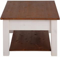Danish Style Konferenční stolek Chico, 100 cm, bílá / borovice