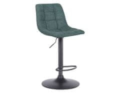 KONDELA Barová židle, smaragdová / černá, LAHELA